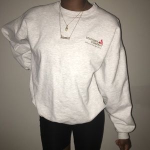 🕊 White Oversized Crewneck Sweater